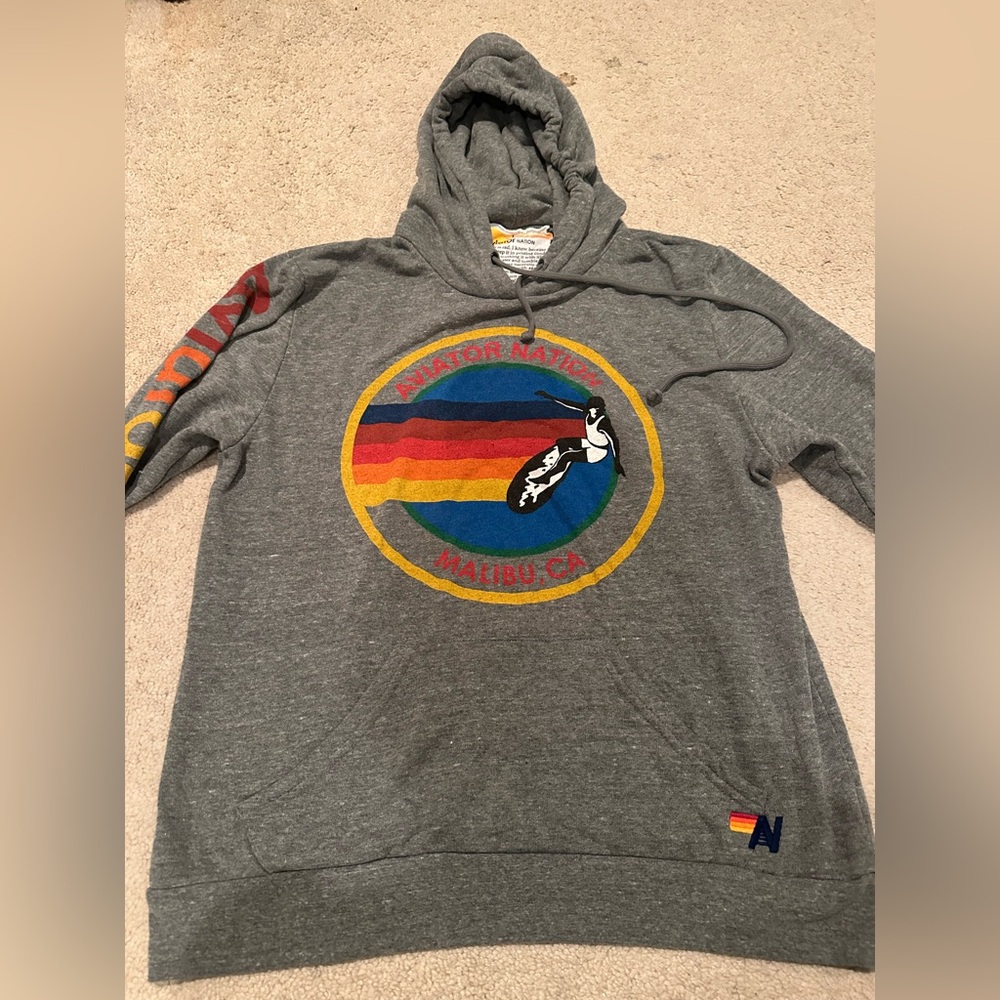 Aviator Nation grey sweatshirt size large almost never worn